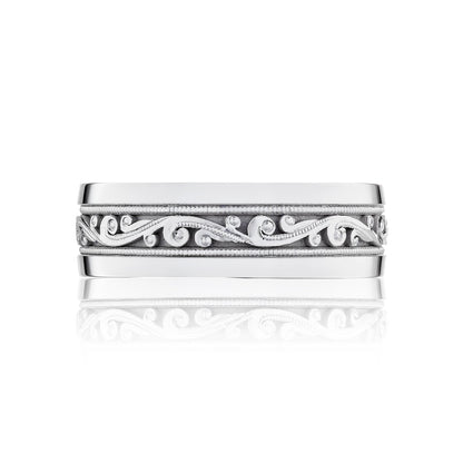 Tacori Sculpted Crescent Diamond Wedding Band