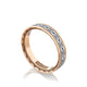 Tacori Sculpted Crescent Wedding Band 18k White & Rose Gold