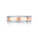 Tacori Sculpted Crescent Wedding Band Platinum & 18k Rose Gold 6mm