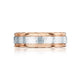 Tacori Sculpted Crescent Wedding Band 18k White & Rose Gold 7mm