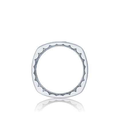 Tacori Sculpted Crescent Wedding Band 18k White Gold 6mm