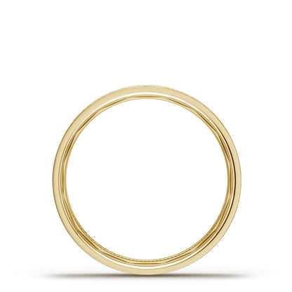 Classic Two-Tone Flat in Brushed Finish Wedding Band
