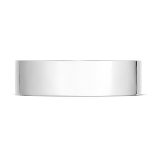 Classic Flat in High Polish Finish Wedding Band