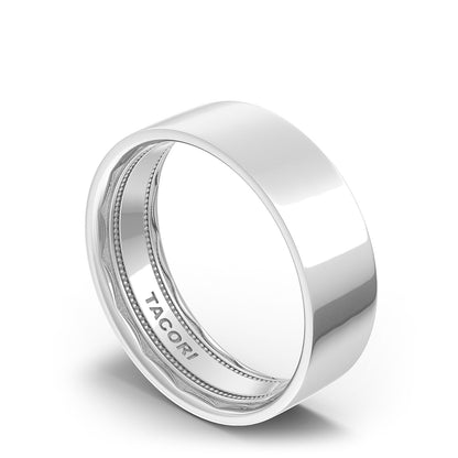 Classic Flat in High Polish Finish Wedding Band