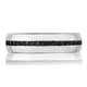 Channel Set Black Diamond in High Polish Finish Wedding Band