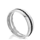 Channel Set Black Diamond in High Polish Finish Wedding Band