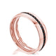 Channel Set Black Diamond in High Polish Finish Wedding Band