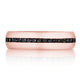 Channel Set Black Diamond in Satin Finish Wedding Band