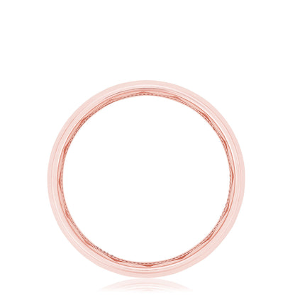 Channel Set Diamond in High Polish Finish Wedding Band