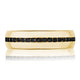 Channel Set Black Diamond in High Polish Finish Wedding Band