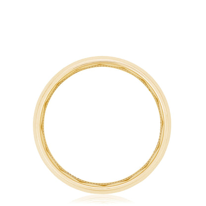 Channel Set Black Diamond in High Polish Finish Wedding Band