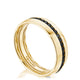 Channel Set Black Diamond in High Polish Finish Wedding Band