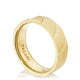 Geometric Crescent in Satin Finish Wedding Band