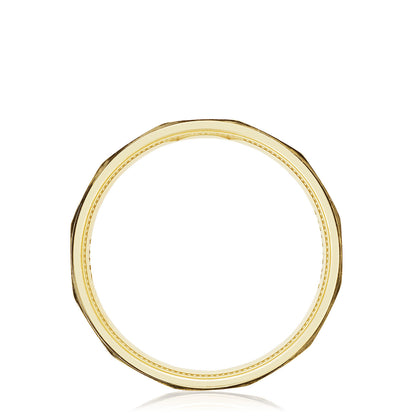 Geometric Faceted in Satin Finish Wedding Band
