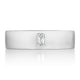 Bezel Set Diamond Wedding Band  in Satin Finish