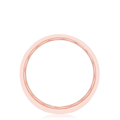 Bezel Set Diamond Wedding Band in Satin Finish