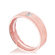 Bezel Set Diamond Wedding Band in Satin Finish