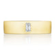 Bezel Set Diamond Wedding Band in Satin Finish
