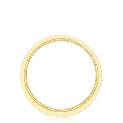 Bezel Set Diamond Wedding Band in Satin Finish
