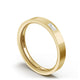 Bezel Set Diamond Wedding Band in High Polish