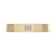 Diamond Faceted - Partial Coverage Wedding Band in Satin Finish  - 4mm
