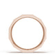 Diamond Faceted - Partial Coverage Wedding Band in Satin Finish  - 6mm