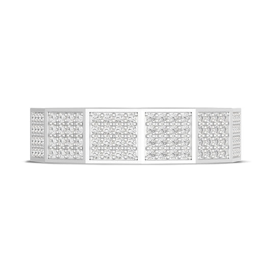 Diamond Faceted - Full Coverage Wedding Band in High Polish  - 6mm