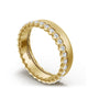 Diamond Edge Satin Finish Wedding Band