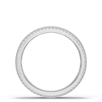 Bevel Edge Diamond Wedding Band in High Polish - 5mm