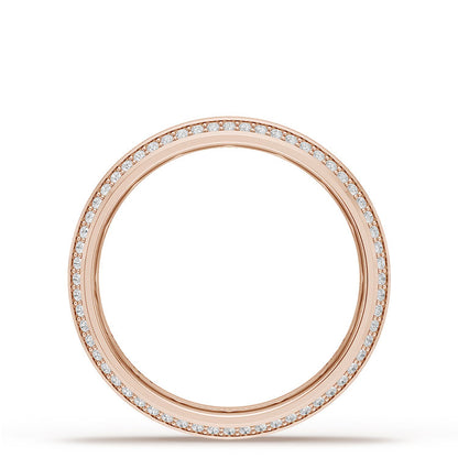 Bevel Edge Diamond Wedding Band in High Polish - 5mm
