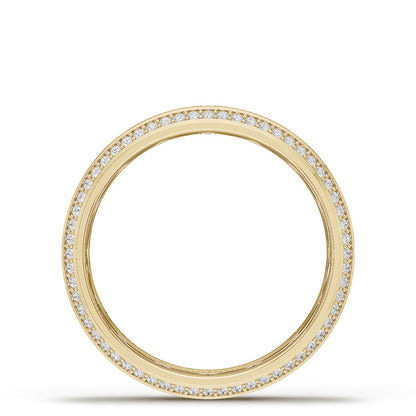 Bevel Edge Diamond Wedding Band in High Polish - 5mm