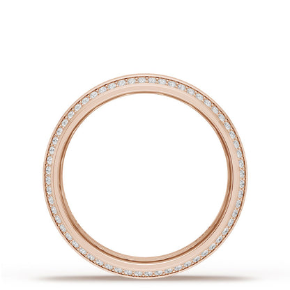 Bevel Edge Diamond Wedding Band in High Polish - 7mm