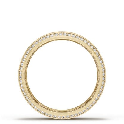 Bevel Edge Diamond Wedding Band in High Polish - 7mm