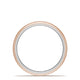 Classic Two-Tone Rounded Wedding Band in Brushed Finish