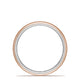 Classic Two-Tone Rounded Wedding Band in Satin Finish