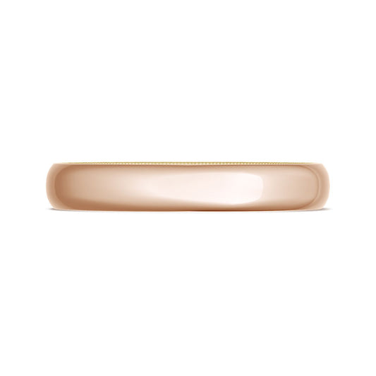 Classic Two-Tone Rounded Wedding Band in High Polish
