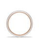 Classic Two-Tone Rounded Wedding Band in Brushed Finish