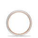 Classic Two-Tone Rounded Wedding Band in Satin Finish