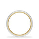 Classic Two-Tone Rounded Wedding Band in Brushed Finish