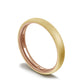 Classic Two-Tone Rounded Wedding Band in Brushed Finish