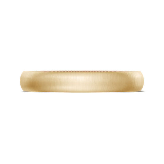 Classic Two-Tone Rounded Wedding Band in Satin Finish