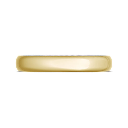 Classic Two-Tone Rounded Wedding Band in High Polish