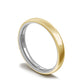 Classic Two-Tone Rounded Wedding Band in High Polish