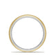Classic Two-Tone Rounded Wedding Band in Satin Finish
