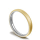 Classic Two-Tone Rounded Wedding Band in Satin Finish