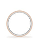 Classic Two-Tone Flat Wedding Band in Brushed Finish