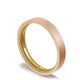 Classic Two-Tone Flat Wedding Band in Brushed Finish