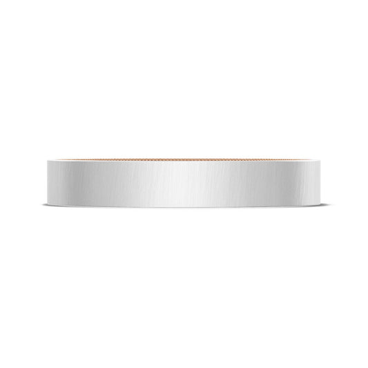 Classic Two-Tone Flat Wedding Band in Satin Finish