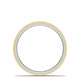 Classic Two-Tone Flat Wedding Band in Brushed Finish