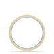 Classic Two-Tone Flat Wedding Band in High Polish